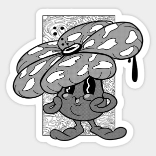 Trippy Mushroom Flower Pal Sticker